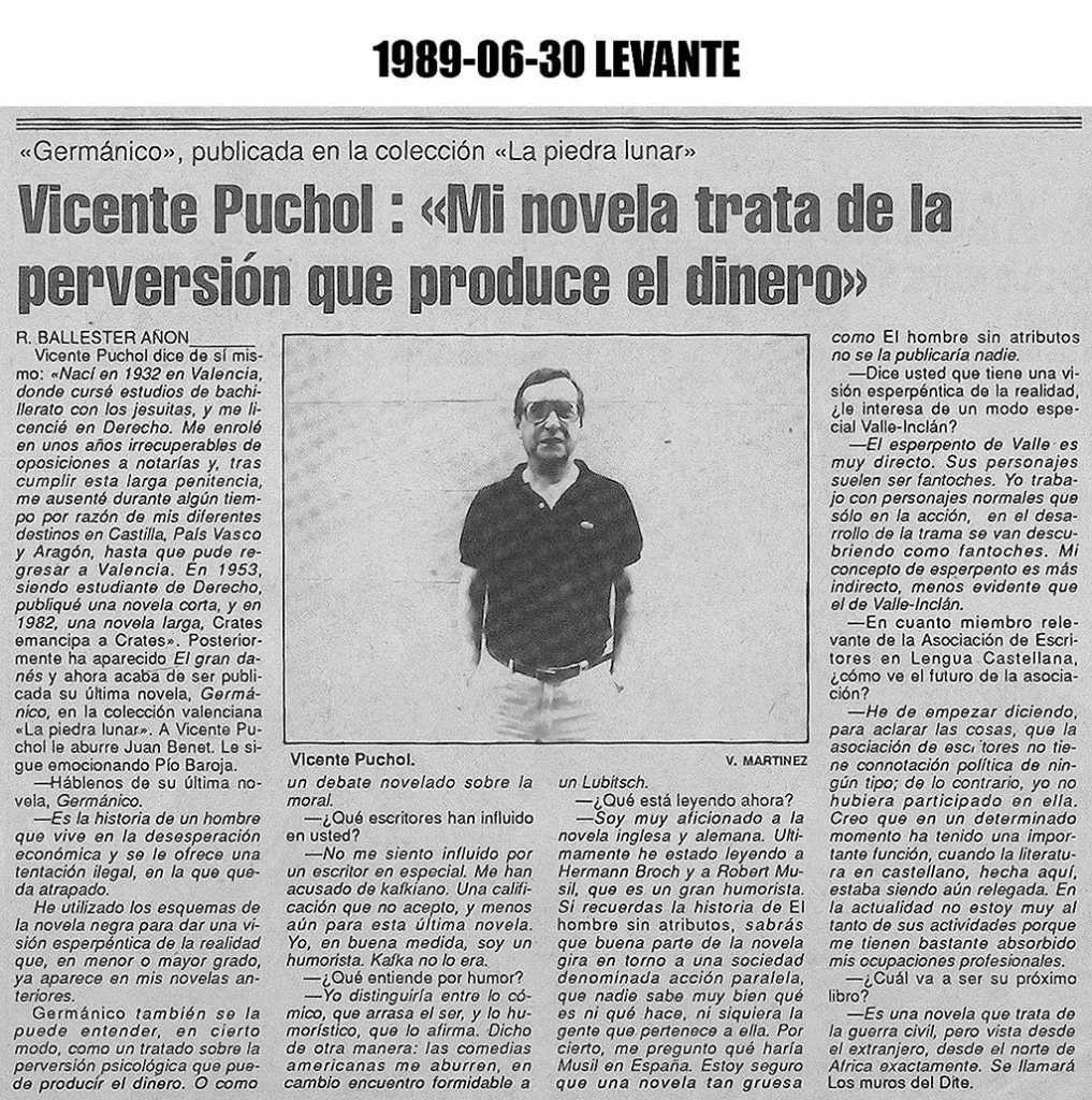 Entrevista Vicente Puchol[Levante]
