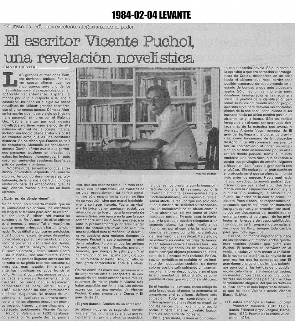 Periodico Levante Vicente Puchol